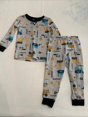 Pj Essentials Kids Construction Pajama Set
